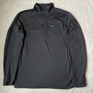 Patagonia Crosstek Gray Quarter-Zip Pullover Fleece  Men Size Medium